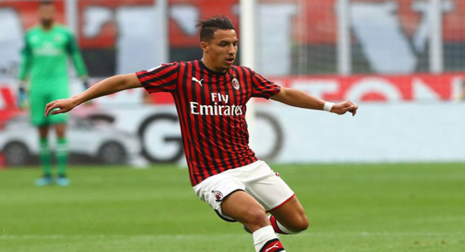 during the Serie A match between AC Milan and Brescia Calcio at Stadio Giuseppe Meazza on September 1, 2019 in Milan, Italy.