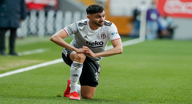 ISTANBUL, TURKEY - APRIL 7: Rachid Ghezzal of Besiktas during the Super Lig match between Besiktas and Alanyaspor at Vodafone Park on April 7, 2021 in Istanbul, Turkey (Photo by BSR Agency/Getty Images)