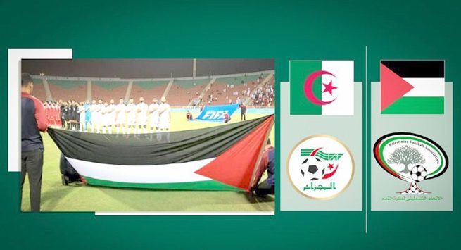 مباراة ودية بين أولمبيي الخضر و منتخب فلسطين
