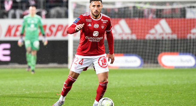 24 Youcef BELAILI (sb29) during the Ligue 1 Uber Eats match between Brest and Marseille at Stade Francis Le Ble on March 13, 2022 in Brest, France. (Photo by Anthony Bibard/FEP/Icon Sport) - Photo by Icon sport